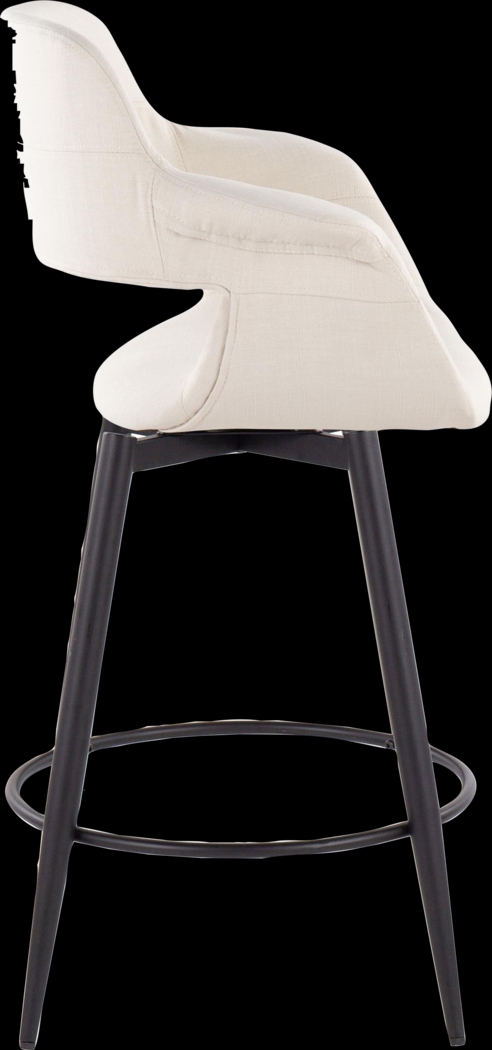 Lafanette II Cream Swivel Counter Height Stool, Set of 2 - Thumbnail - Image 4