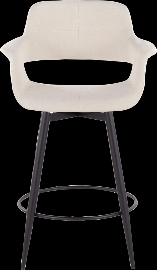 Lafanette II Cream Swivel Counter Height Stool, Set of 2 - Thumbnail - Image 6