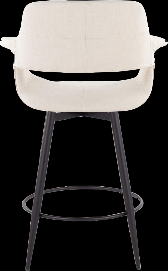 Lafanette II Cream Swivel Counter Height Stool, Set of 2 - Thumbnail - Image 8