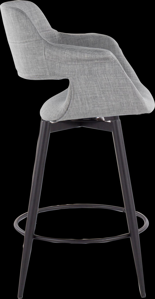 Lafanette II Gray Swivel Counter Height Stool, Set of 2 - Thumbnail - Image 5