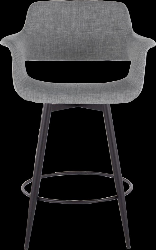 Lafanette II Gray Swivel Counter Height Stool, Set of 2 - Thumbnail - Image 6