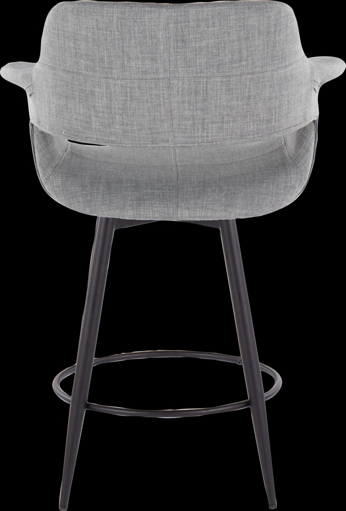 Lafanette II Gray Swivel Counter Height Stool, Set of 2 - Thumbnail - Image 8