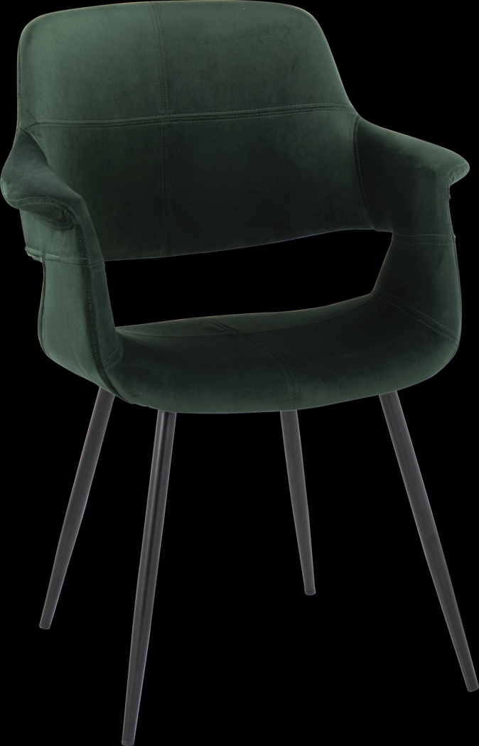 Lafanette II Green Arm Chair, Set of 2 - Thumbnail - Image 3