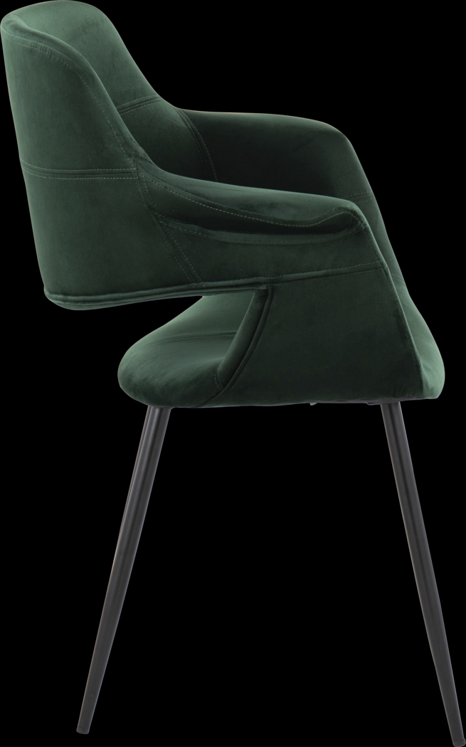 Lafanette II Green Arm Chair, Set of 2 - Thumbnail - Image 4
