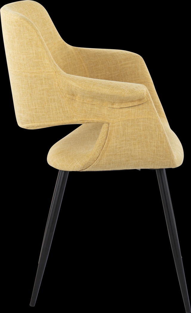 Lafanette II Yellow Arm Chair, Set of 2 - Thumbnail - Image 3