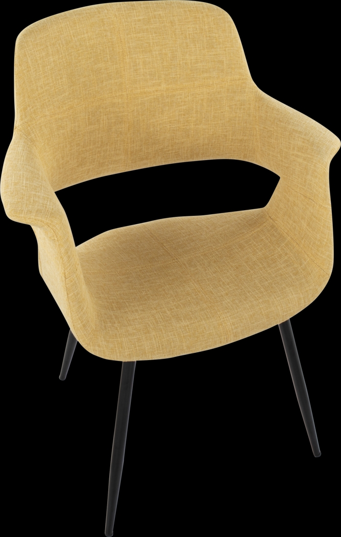 Lafanette II Yellow Arm Chair, Set of 2 - Thumbnail - Image 6