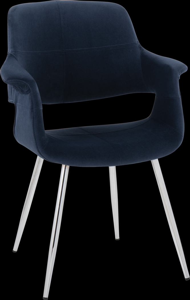 Lafanette III Blue Arm Chair, Set of 2 - Thumbnail - Image 4