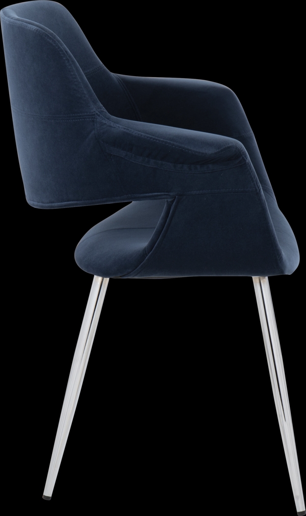 Lafanette III Blue Arm Chair, Set of 2 - Thumbnail - Image 5