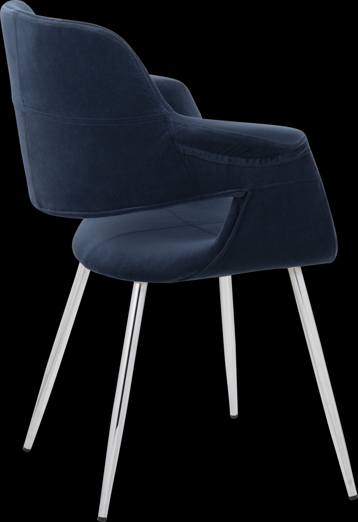 Lafanette III Blue Arm Chair, Set of 2 - Thumbnail - Image 6