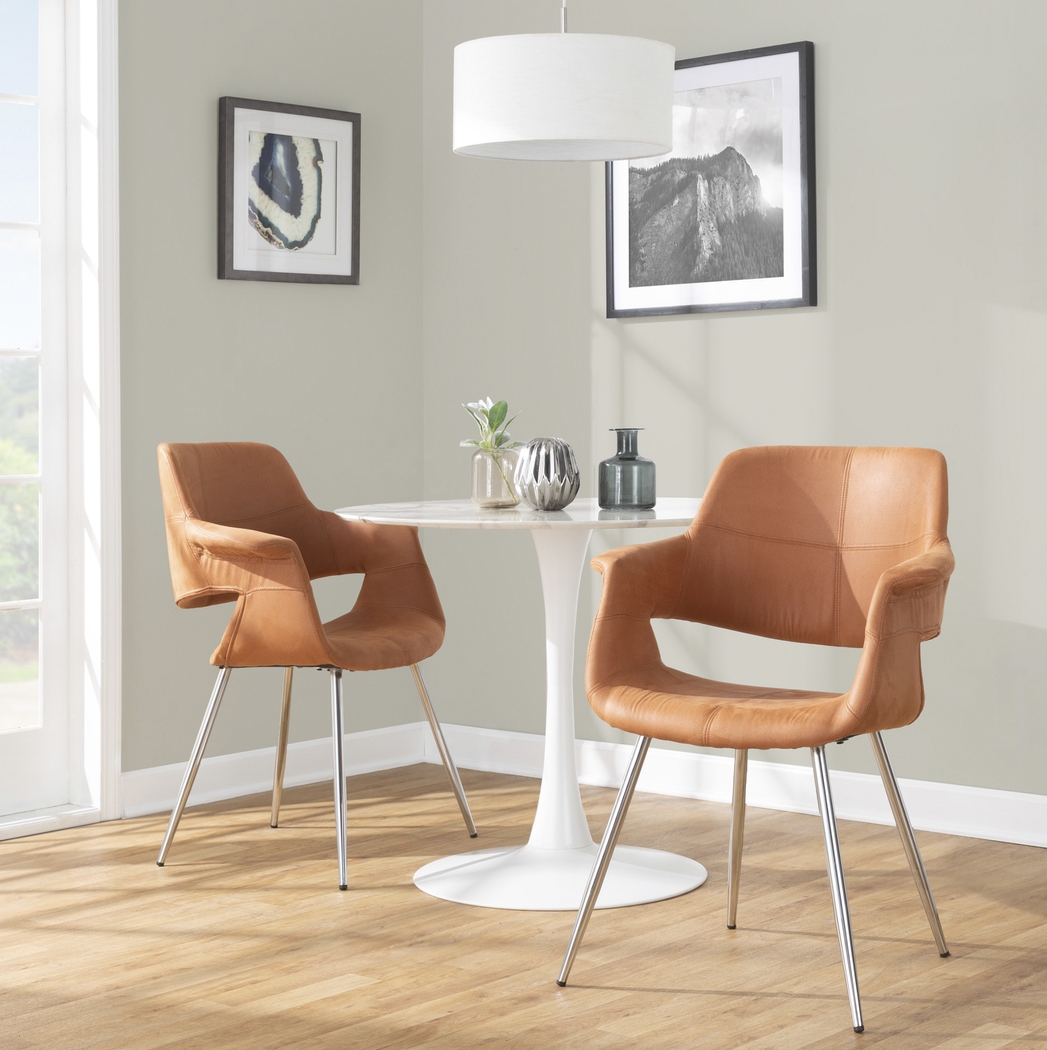 Lafanette III Camel Arm Chair, Set of 2 - Thumbnail - Image 2