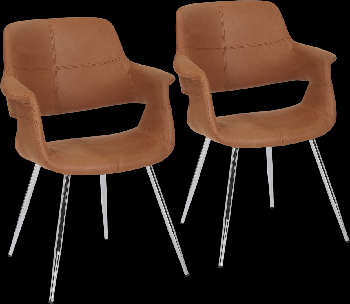 Lafanette III Camel Arm Chair, Set of 2 - Thumbnail - Image 1