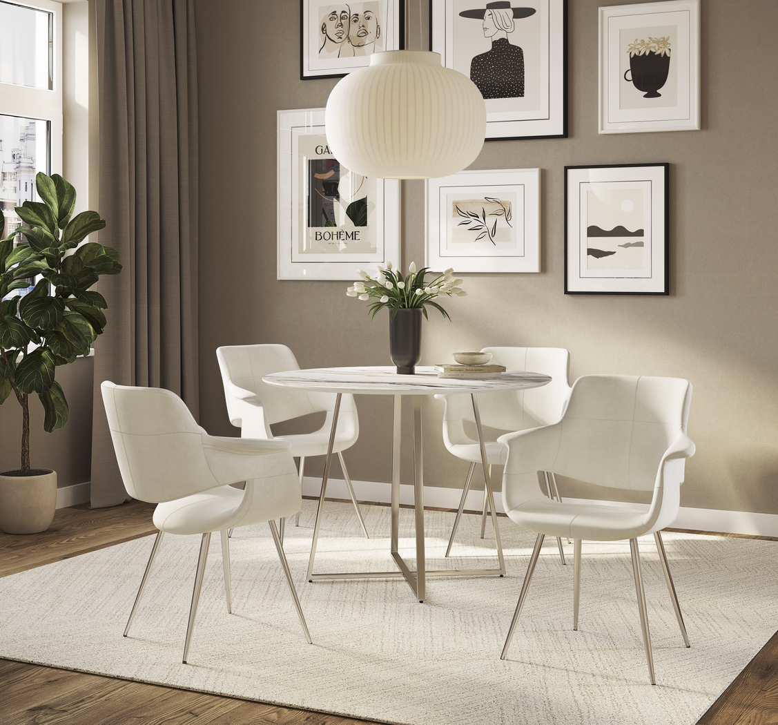 Lafanette III Cream Arm Chair, Set of 2 - Thumbnail - Image 3