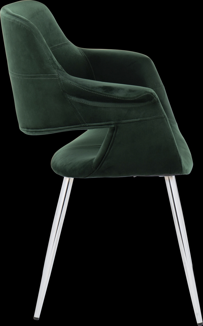 Lafanette III Green Arm Chair, Set of 2 - Thumbnail - Image 2