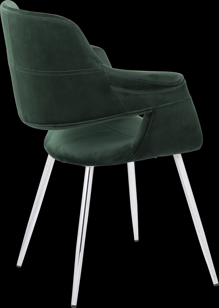 Lafanette III Green Arm Chair, Set of 2 - Thumbnail - Image 3