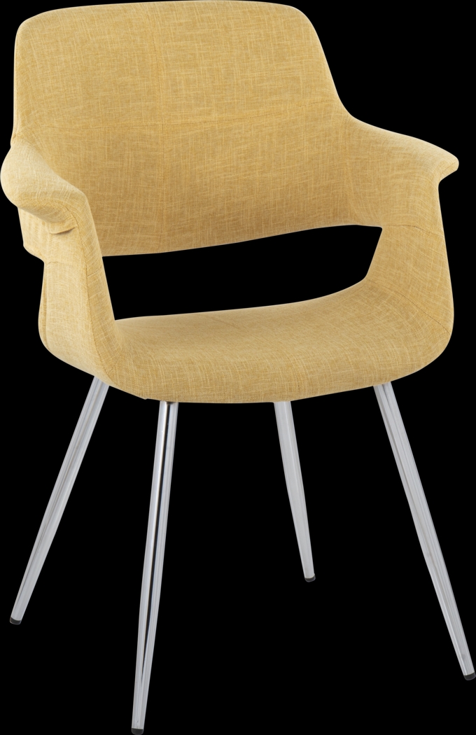 Lafanette III Yellow Arm Chair, Set of 2 - Thumbnail - Image 4