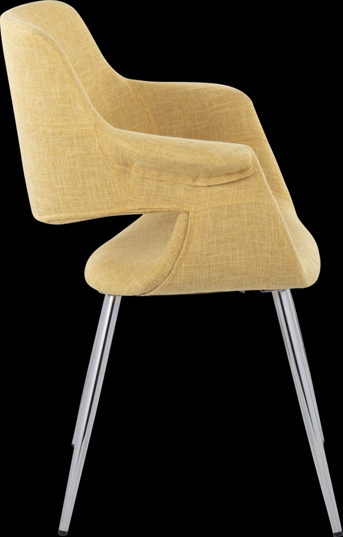 Lafanette III Yellow Arm Chair, Set of 2 - Thumbnail - Image 5