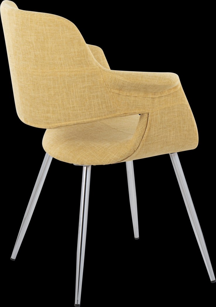 Lafanette III Yellow Arm Chair, Set of 2 - Thumbnail - Image 6