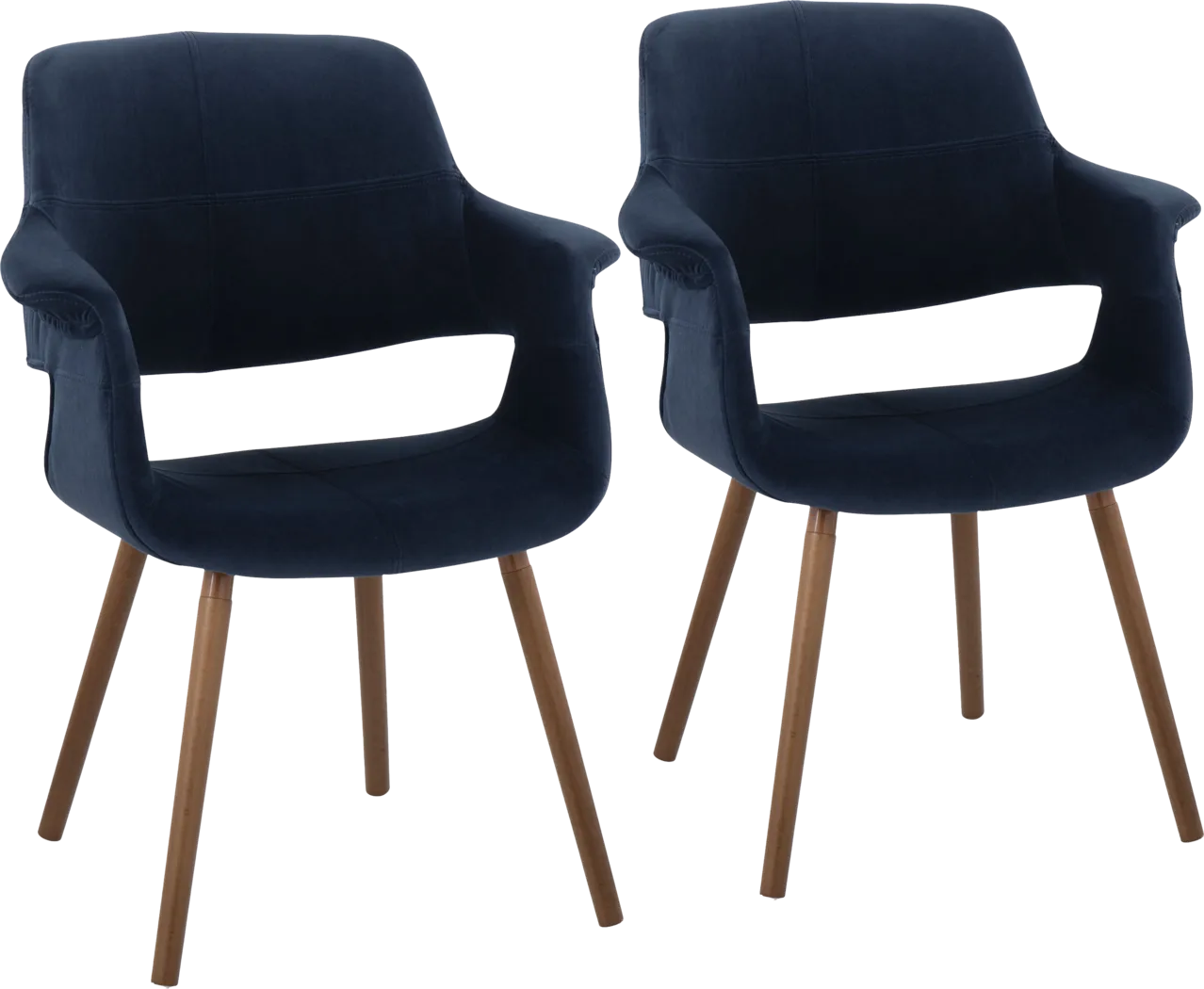 Lafanette IV Blue Arm Chair, Set of 2 - Thumbnail - Image 1