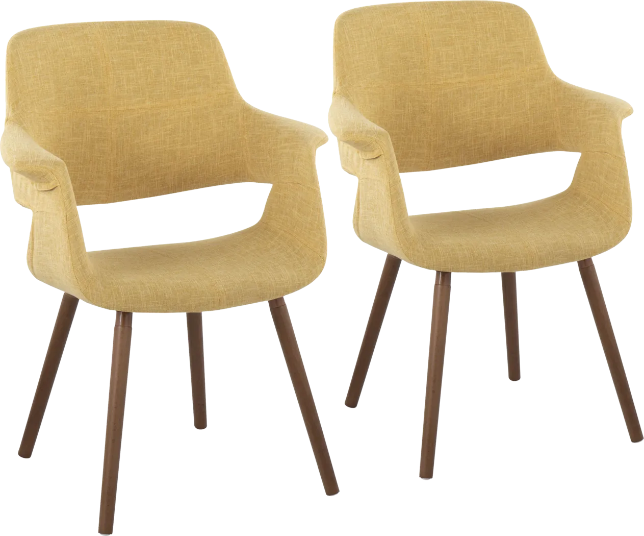 Lafanette IV Yellow Arm Chair, Set of 2 - Thumbnail - Image 1