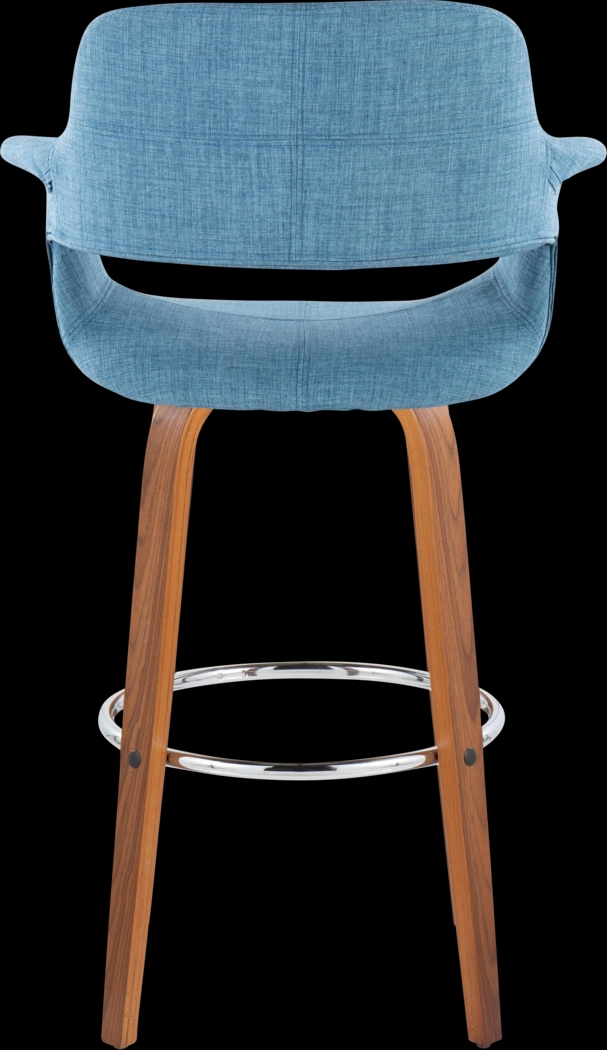 Lafanette V Blue Swivel Barstool, Set of 2 - Thumbnail - Image 6