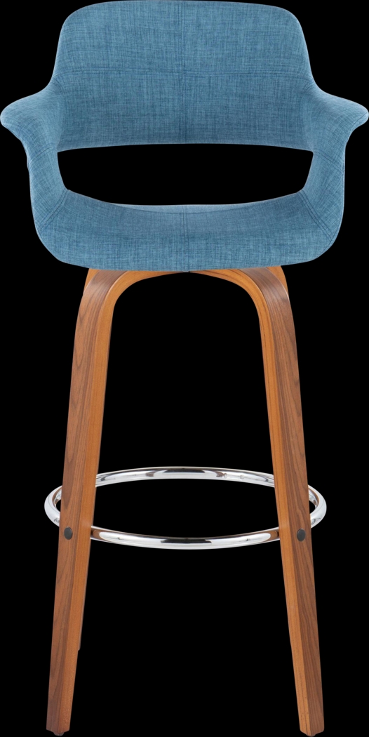 Lafanette V Blue Swivel Barstool, Set of 2 - Thumbnail - Image 7