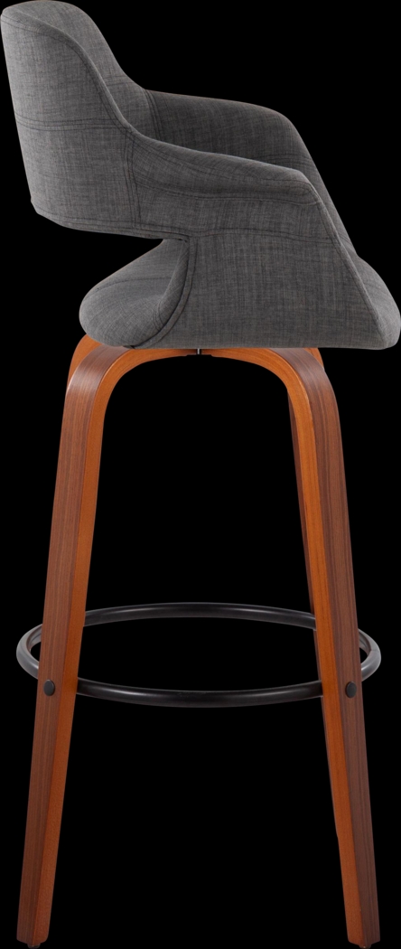 Lafanette V Charcoal Swivel Barstool, Set of 2 - Thumbnail - Image 4