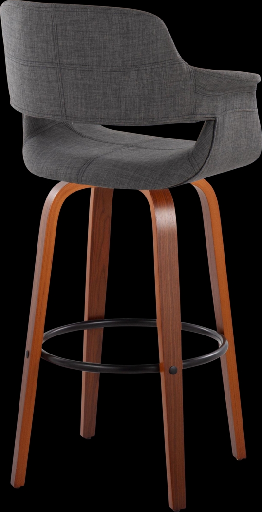 Lafanette V Charcoal Swivel Barstool, Set of 2 - Thumbnail - Image 5