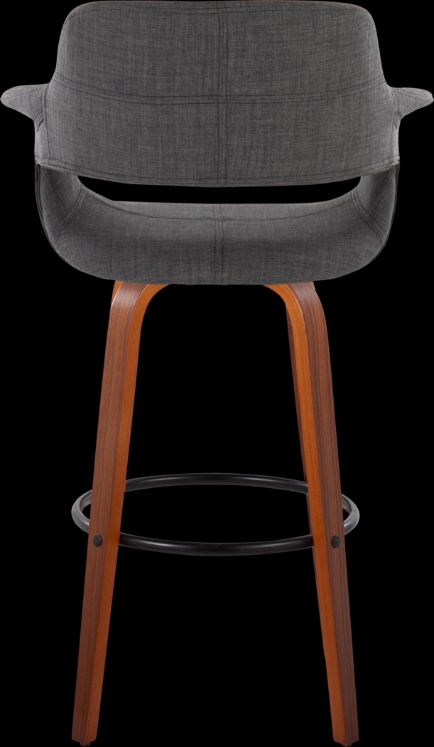 Lafanette V Charcoal Swivel Barstool, Set of 2 - Thumbnail - Image 6