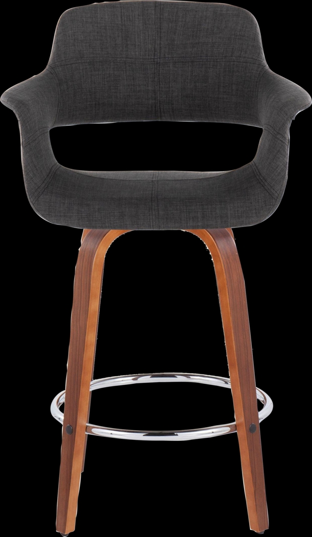 Lafanette V Charcoal Swivel Counter Height Stool, Set of 2 - Thumbnail - Image 7