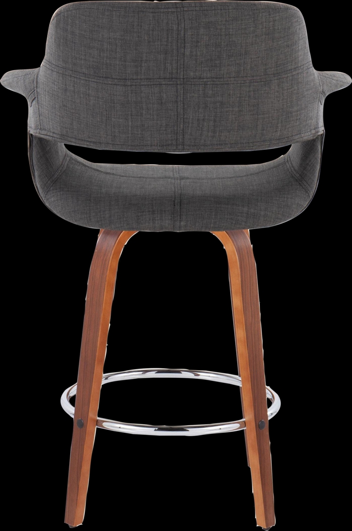 Lafanette V Charcoal Swivel Counter Height Stool, Set of 2 - Thumbnail - Image 8