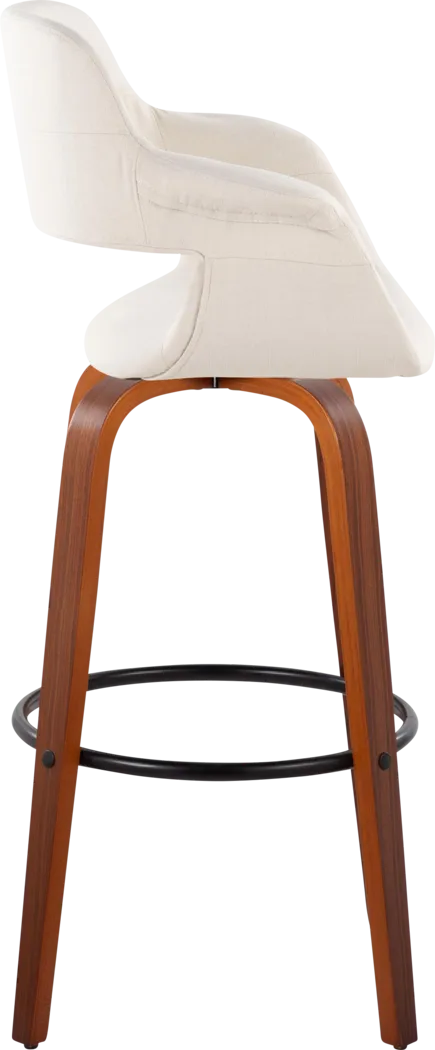 Lafanette V Cream Swivel Barstool, Set of 2 - Thumbnail - Image 4