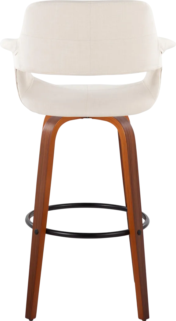 Lafanette V Cream Swivel Barstool, Set of 2 - Thumbnail - Image 6