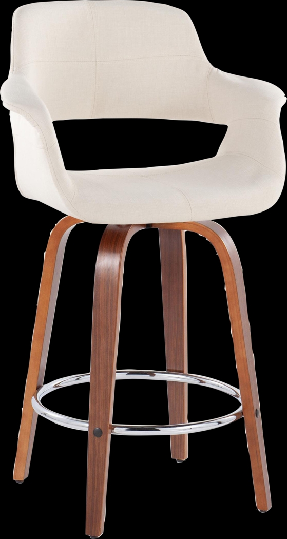 Lafanette V Cream Swivel Counter Height Stool, Set of 2 - Thumbnail - Image 5