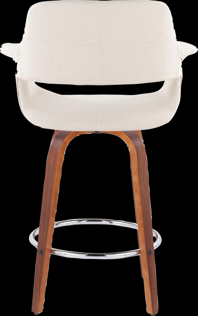Lafanette V Cream Swivel Counter Height Stool, Set of 2 - Thumbnail - Image 8