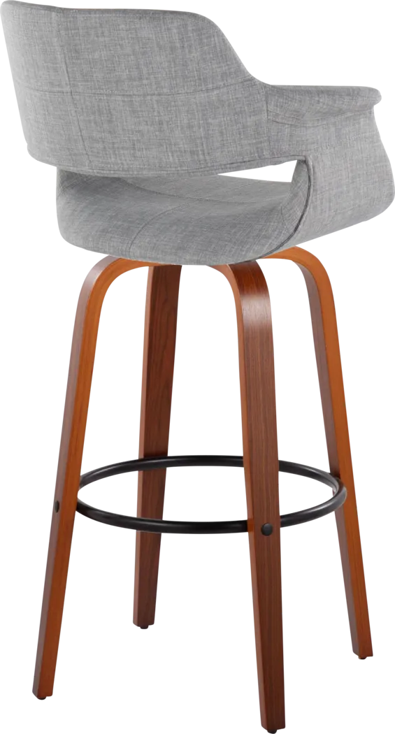 Lafanette V Gray Swivel Barstool, Set of 2 - Thumbnail - Image 5