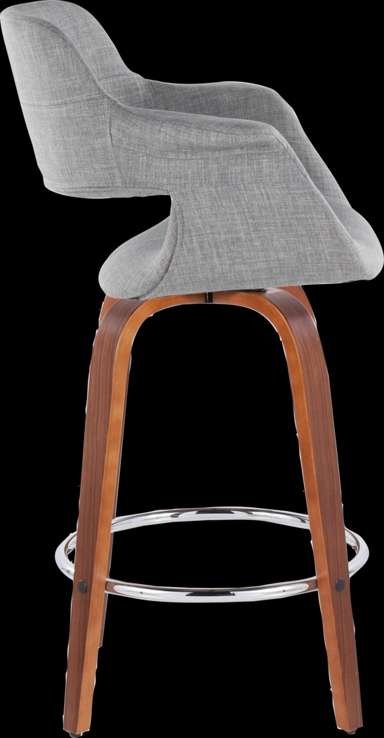 Lafanette V Gray Swivel Counter Height Stool, Set of 2 - Thumbnail - Image 4