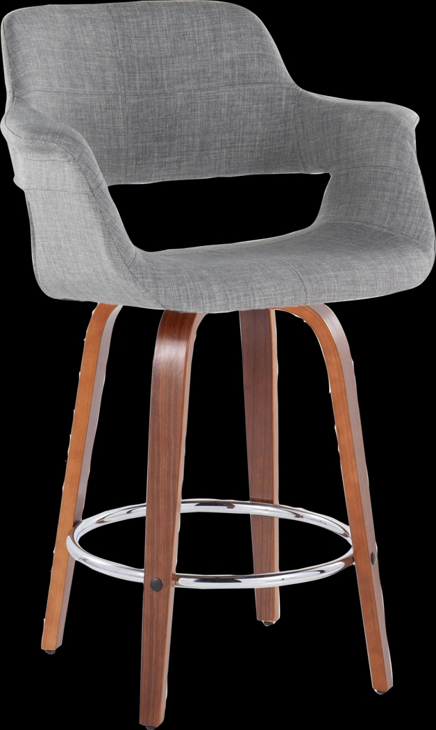 Lafanette V Gray Swivel Counter Height Stool, Set of 2 - Thumbnail - Image 5