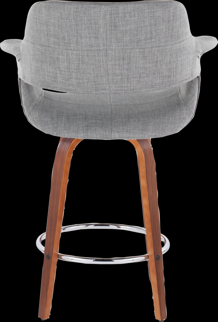 Lafanette V Gray Swivel Counter Height Stool, Set of 2 - Thumbnail - Image 8