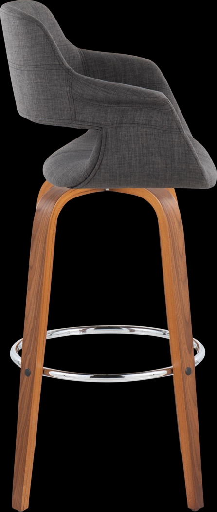 Lafanette VI Blue Swivel Barstool, Set of 2 - Thumbnail - Image 4