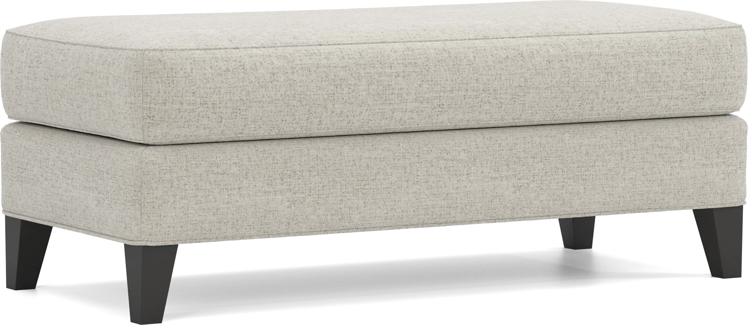 Shelton Ivory Ottoman - Thumbnail - Image 1
