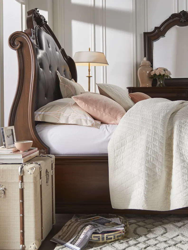 Lafayette Place Brown 3 Pc King Upholstered Bed - Thumbnail - Image 3