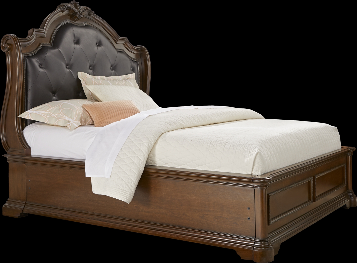 Lafayette Place Brown 7 Pc King Upholstered Sleigh Bedroom - Thumbnail - Image 2