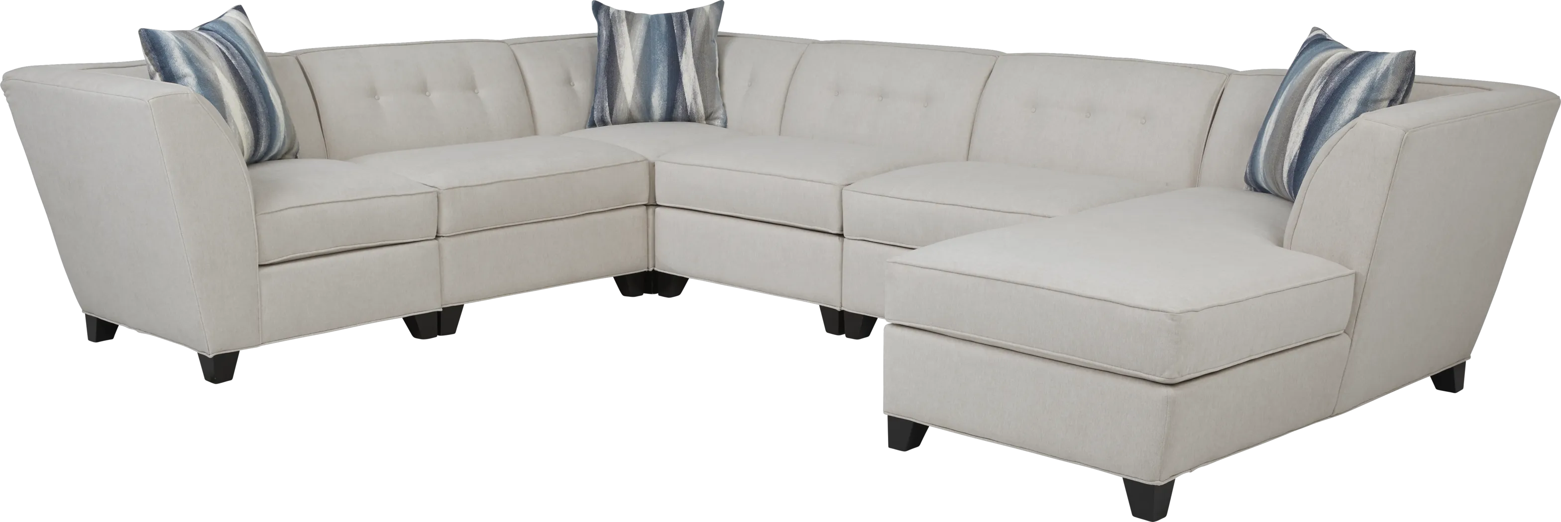 Lafayette Square Beige 6 Pc Sectional - Thumbnail - Image 1