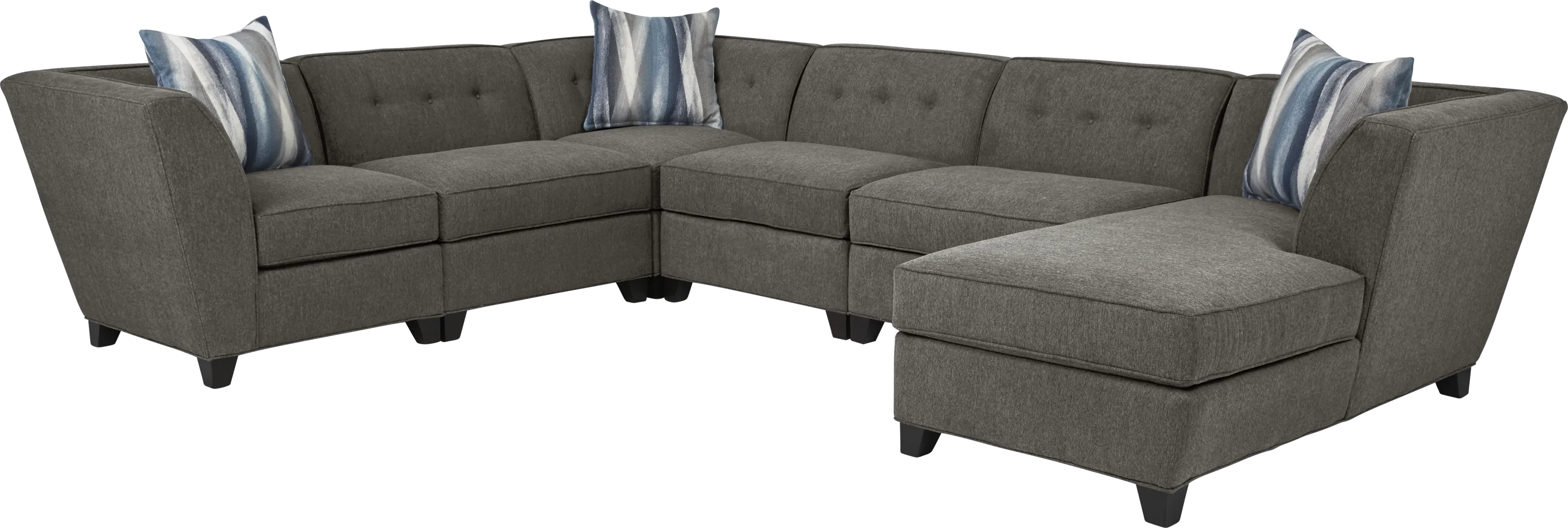 Lafayette Square Gray 6 Pc Sectional - Thumbnail - Image 1