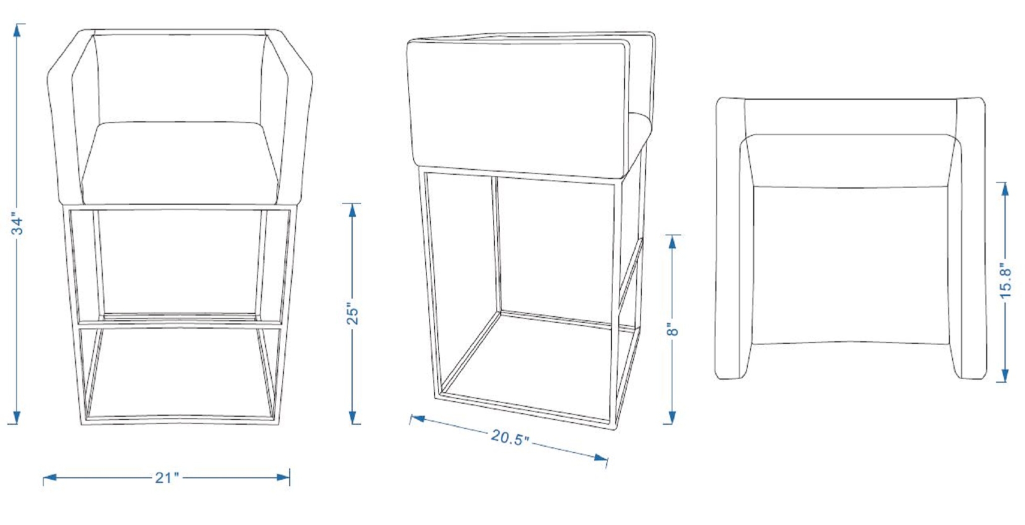 Lafbery Clay Counter Height Stool - Thumbnail - Image 3