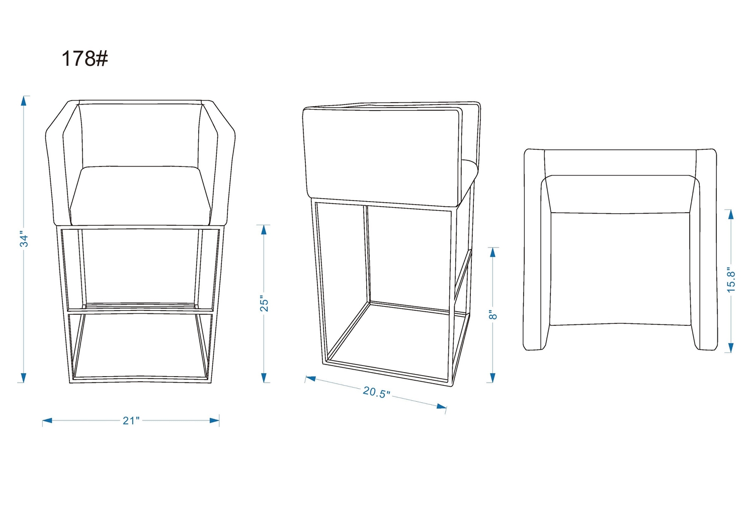 Lafbery Gray Counter Height Stool - Thumbnail - Image 6