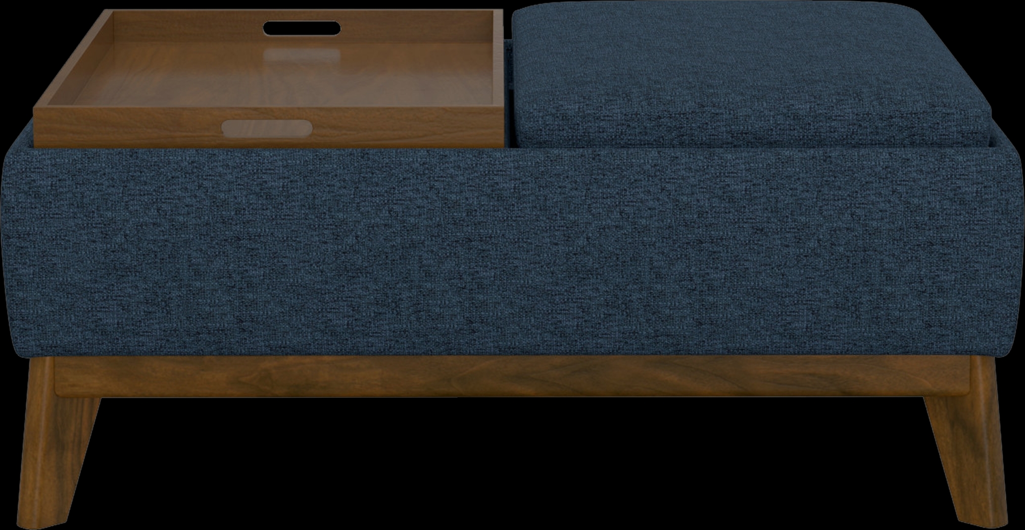 Laffitte Blue Ottoman - Thumbnail - Image 3