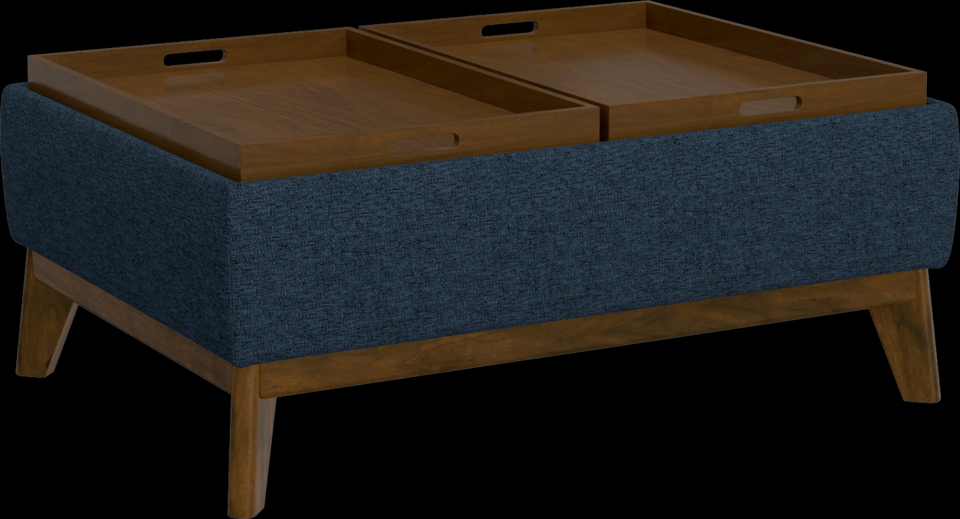 Laffitte Blue Ottoman - Thumbnail - Image 4