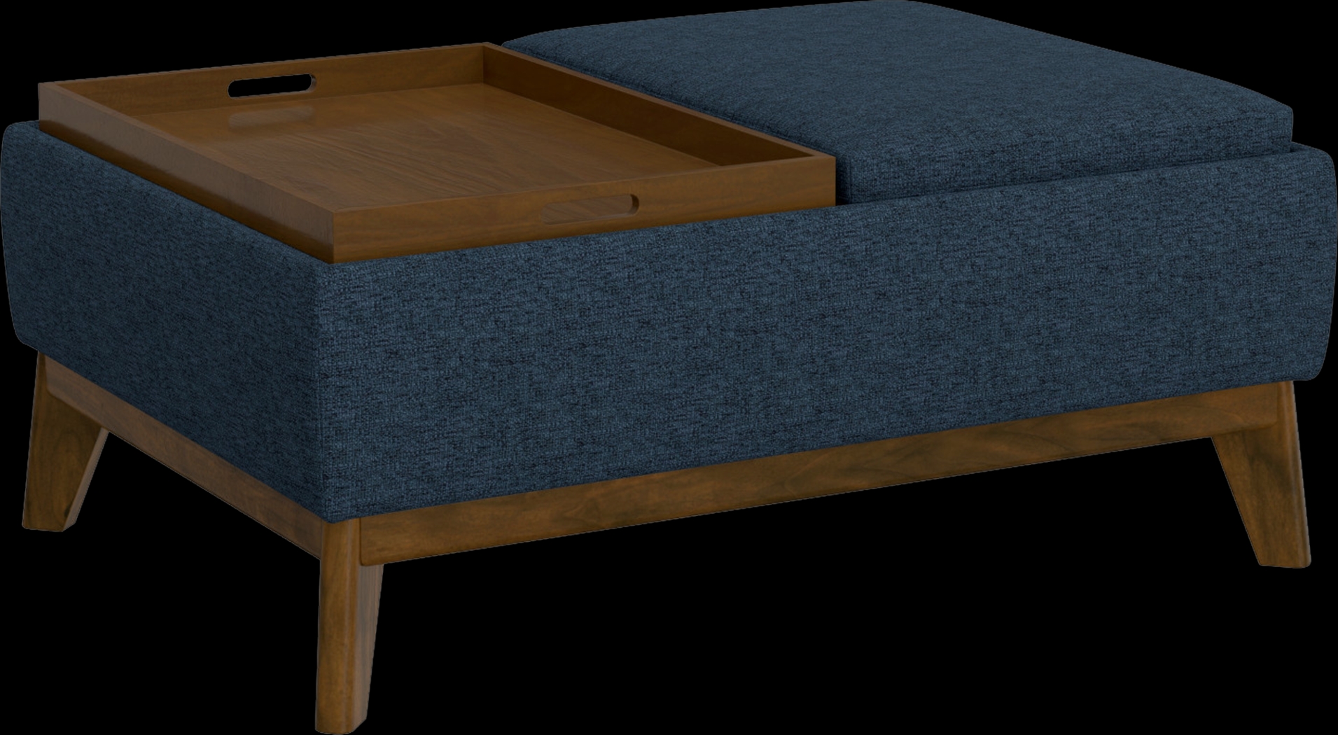 Laffitte Blue Ottoman - Thumbnail - Image 1