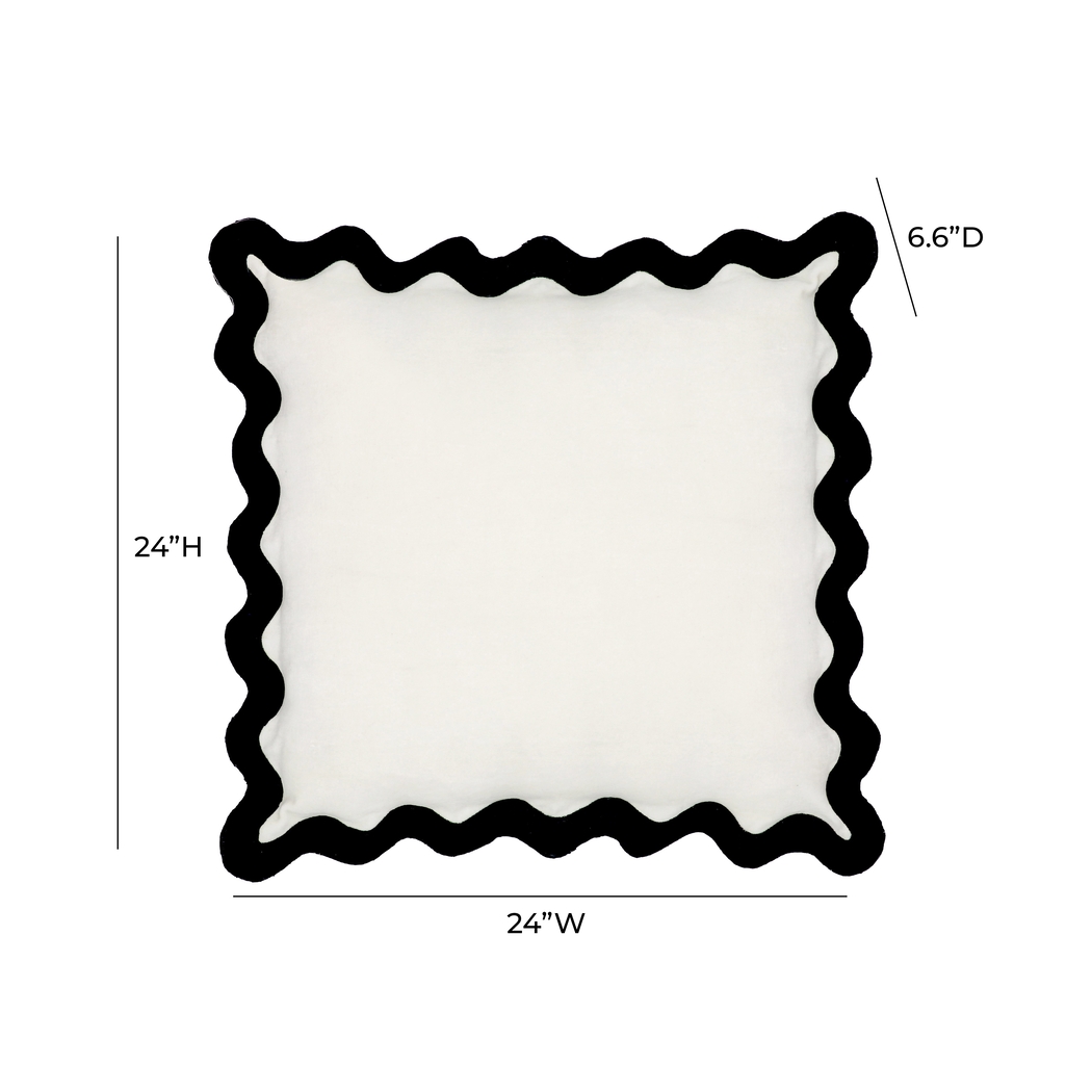 Lafora Black and White Accent Pillow - Thumbnail - Image 5